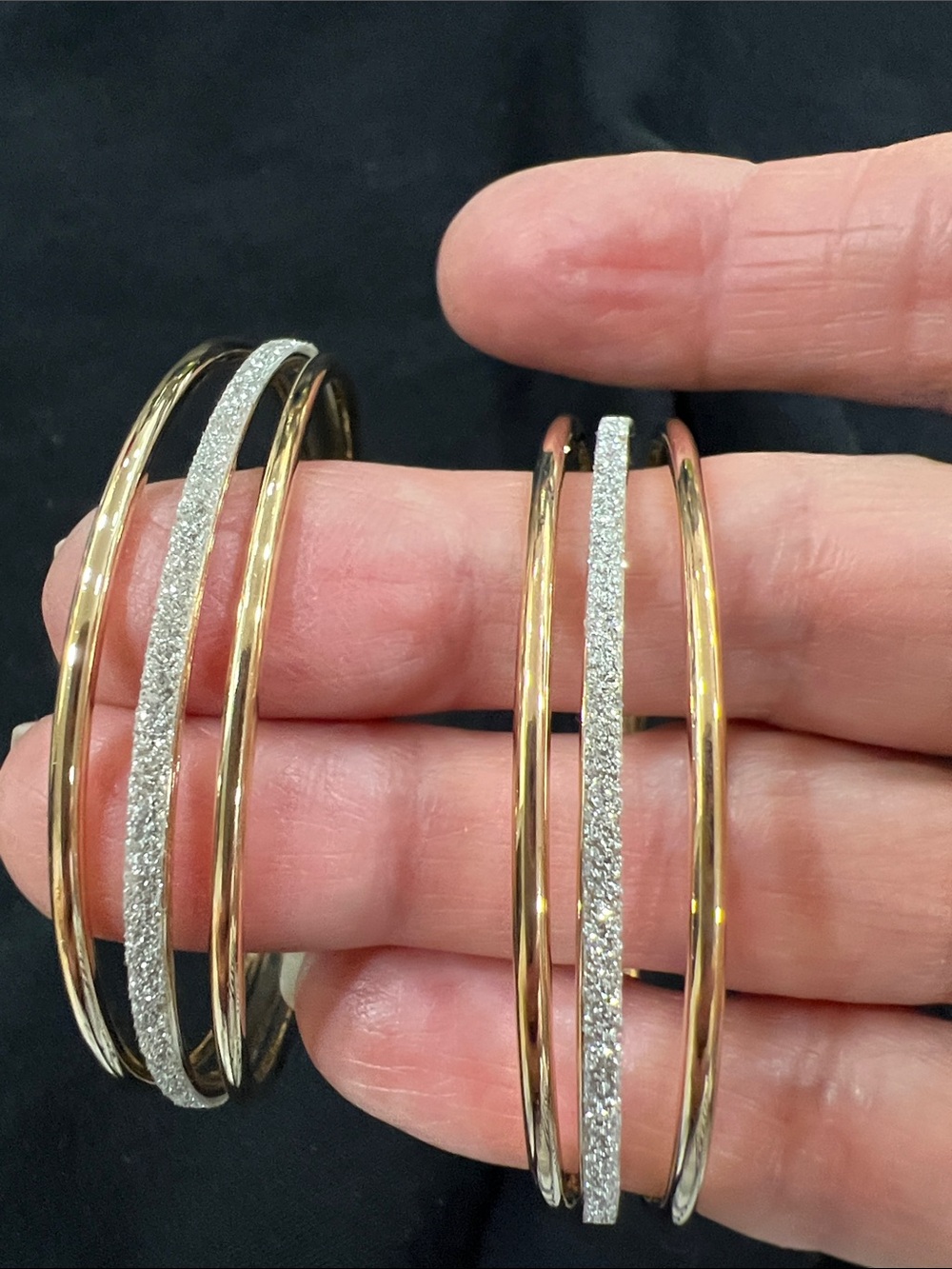 New multi layered Hoop Earrings -